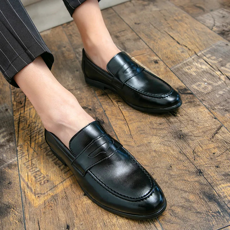 Spring men's fashion loafers casual fashion comfortable luxury British style formal shoes