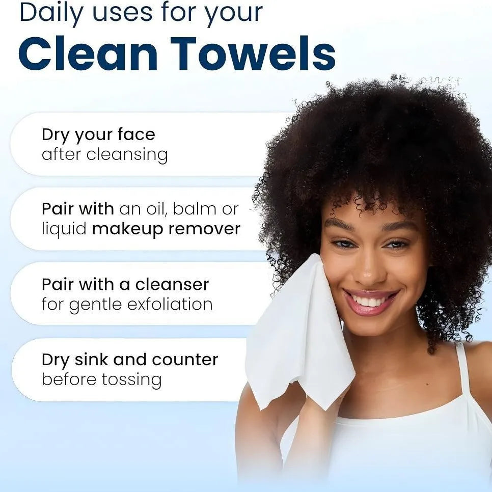 2026 50pcs Large Disposable Cotton Face Towels Soft Absorbent Paper Box Pack For Daily Facial Cleansing Skin Care And Beauty Use
