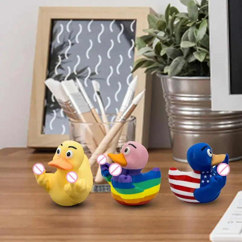 Middle Finger Duck Funny Middle Finger Duck Garden Statue Yellow Duck Middle Finger Ornament Home Bedroom Desk Car Decoration