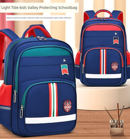 Kids Waterproof Large Capacity British Primary School Schoolbag