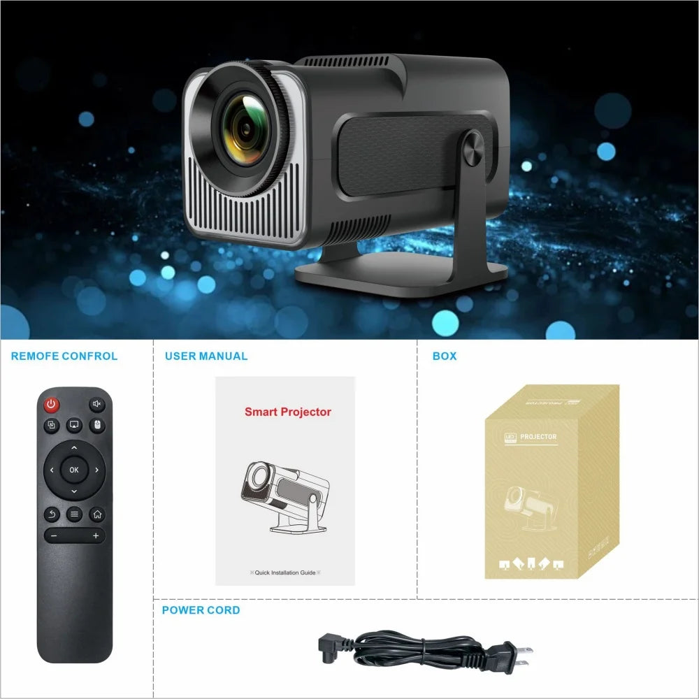 Mini Portable Projector Newly Native HY320 720P  Android11 4K 300ANSI Projector Wifi6 BT5.0 Cinema Outdoor Rotable Projector