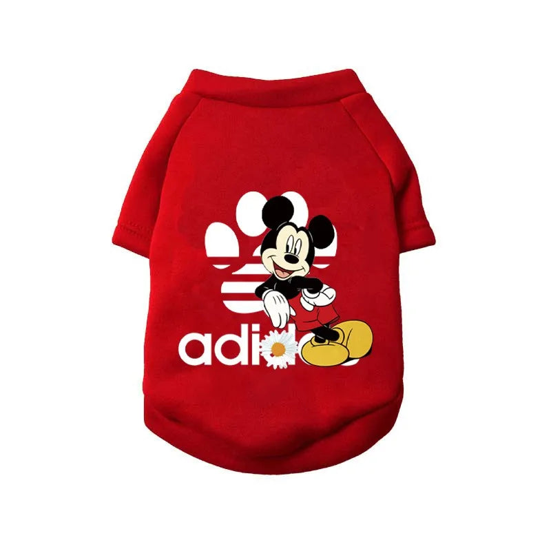 New Disney Dog Hoodie Mickey Puppy Cute Set Minnie Pet Breathable Sweatshirt For Small And Medium Dogs Chihuahua Bulldog Husky