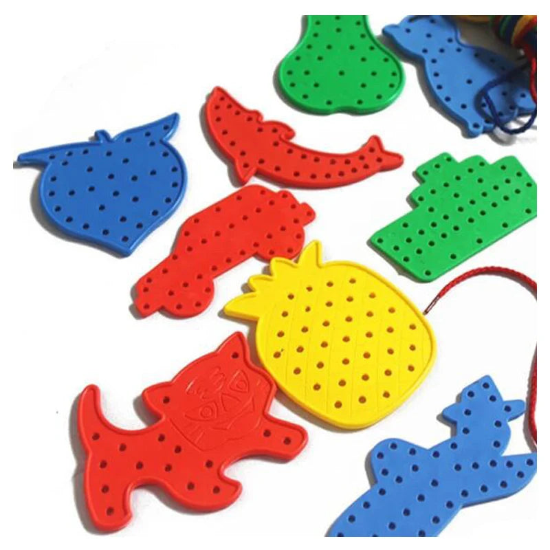 Threading Board Toddler Montessori Toys Lacing Fine Motor Skill Puzzle Educational Activite Enfants Créatif Kinder Spielzeug