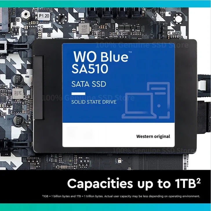 Western original SA510 Blue  500GB 1TB 2TB SSD 2.5 " SATA III Internal Solid State Drive Raed Up to 560 MB/s for Laptop Server