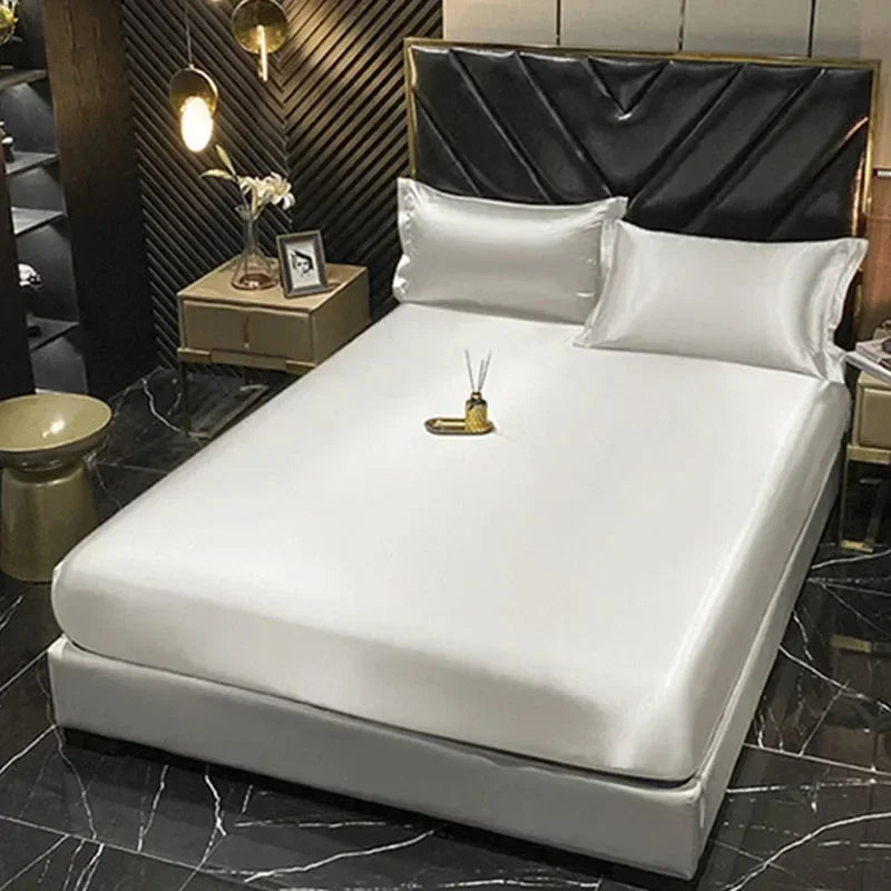 blending Mulberry Silk Bedding Set Silky High-end Queen Size Duvet Cover Set with Fitted Sheet Luxury Bedding Sets King Bed Sets