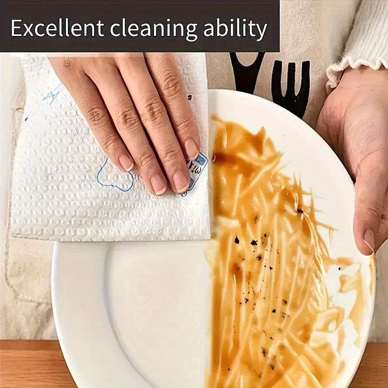 Roll Lazy Cloth Disposable Kitchen Wet Dry Dual-use Household Cleaning Special Paper Household Dishwashing Cloth Tissue