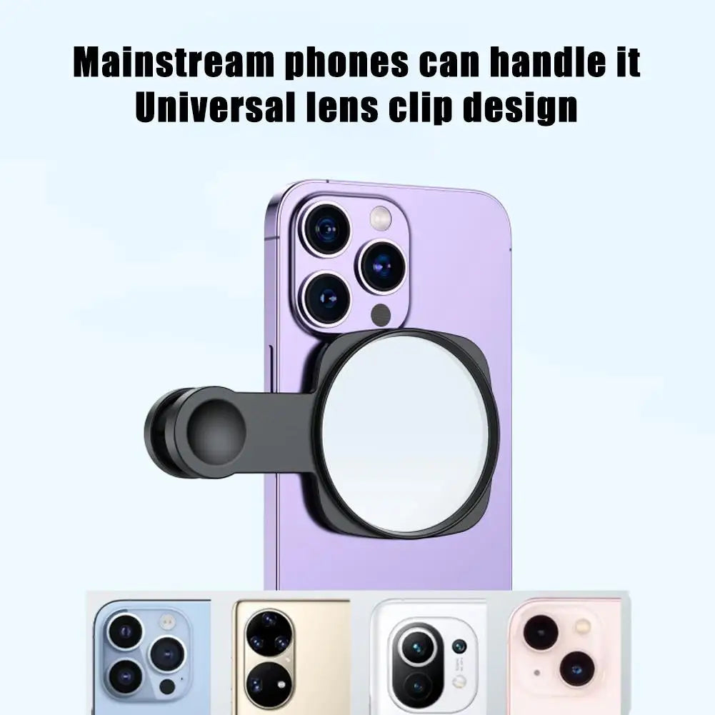 Smartphone Camera Lens Selfie Mirror Clip Kit Phone Selfie Booster Handle Grip Live Streaming Photo Video Selfie Vlog Accessory