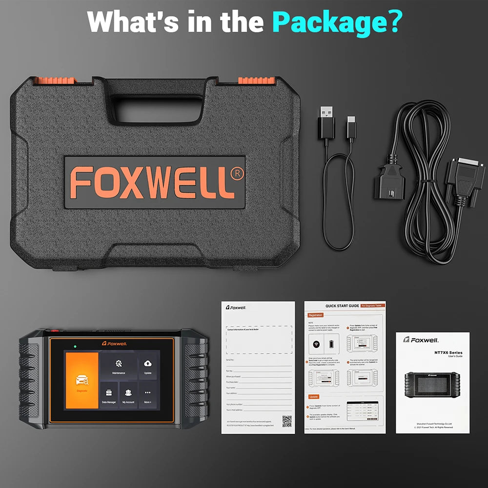 2025 Foxwell NT726 OBD2 Scanner BI-Directional All Systems Oil EPB Battery Registration 12 Reset OBD 2 Car Diagnostic Scan Tool
