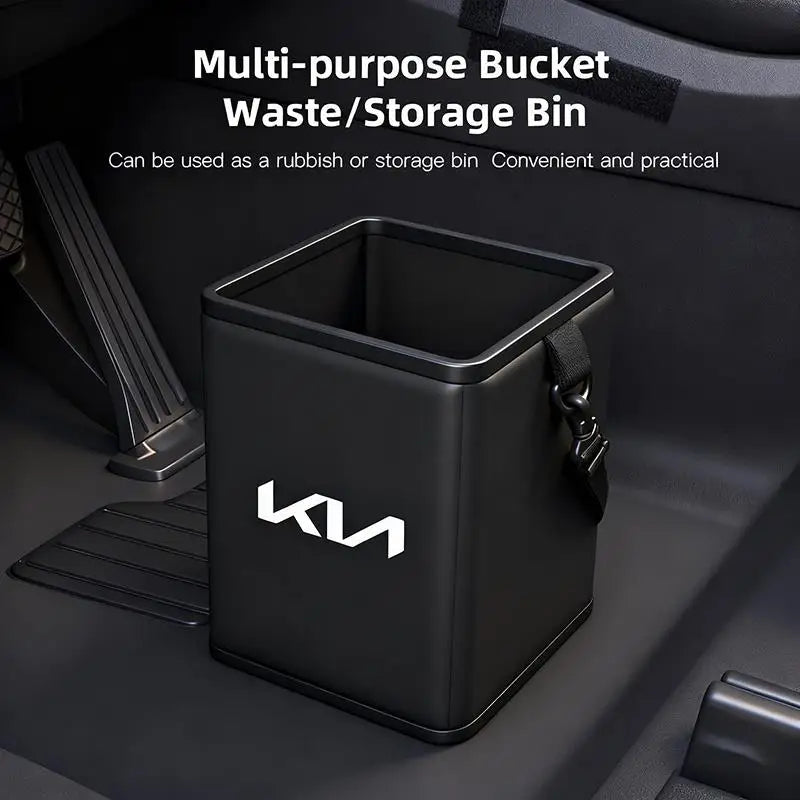 KIA Car Garbage Storage Box Multifunctional Organize Bag For KIA EV6 Stinger RIO Sorento Picanto Ceed Borrego Syros K4 K5 K8 K9