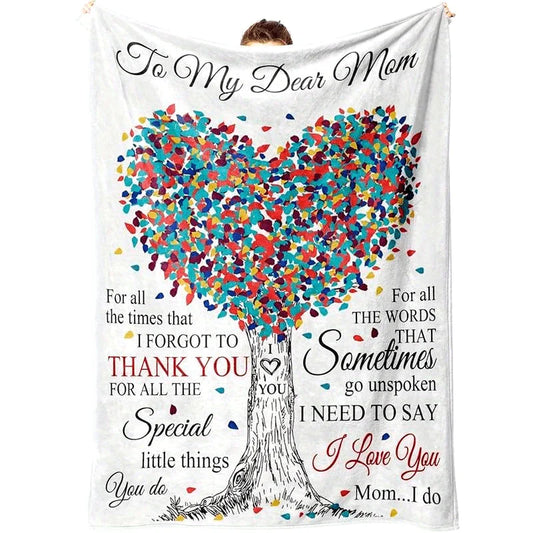 [Soft Flannel Mom Blanket] Super Soft Flannel Throw Blanket - Gifts for Mom from Daughter Son - Mom Birthday Gifts