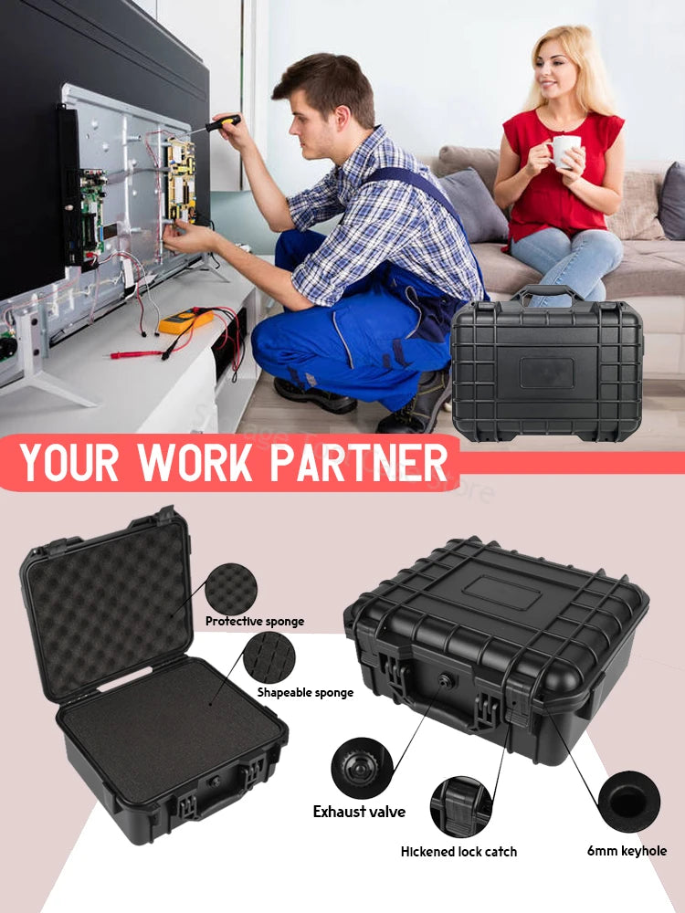 Plastic Hard Case Bag Organizer Storage Box Camera Photography Sealed Waterproof Tool Box Safety Protection Suitcase Toolbox