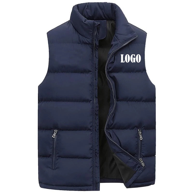 Customized Men and Women Puffer Vest Warm Vest Jacket Sleeveless Coat Warm Sleeveless Jackets Autumn Winter Padded Coat