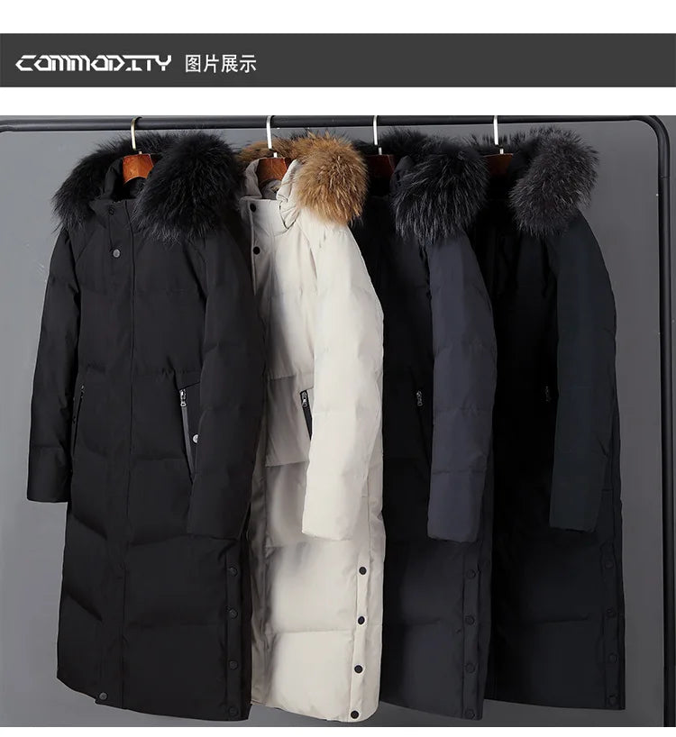Down Jacket Man Long Men's Puffer Jacket Winter Coats For Men Duck Down Jacket Men Parkas Overcoat Padded Cold Clothes Feather