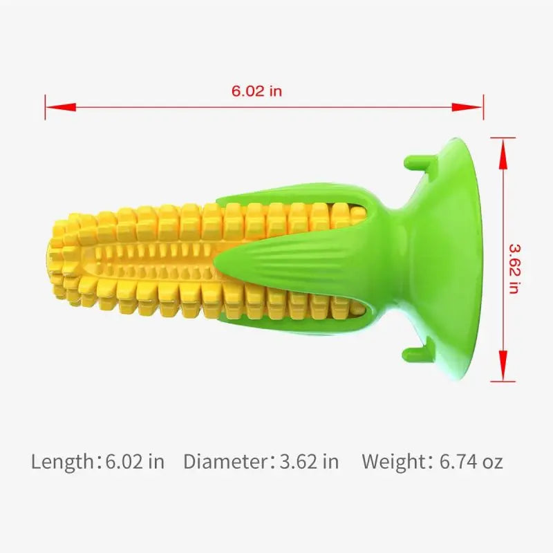 Pet Teething Toy for Aggressive Chewers Sounding Dog Chew Stick Corn Bite Resistant Pet Fun Squeak Toy Teething Cleaner Supplies