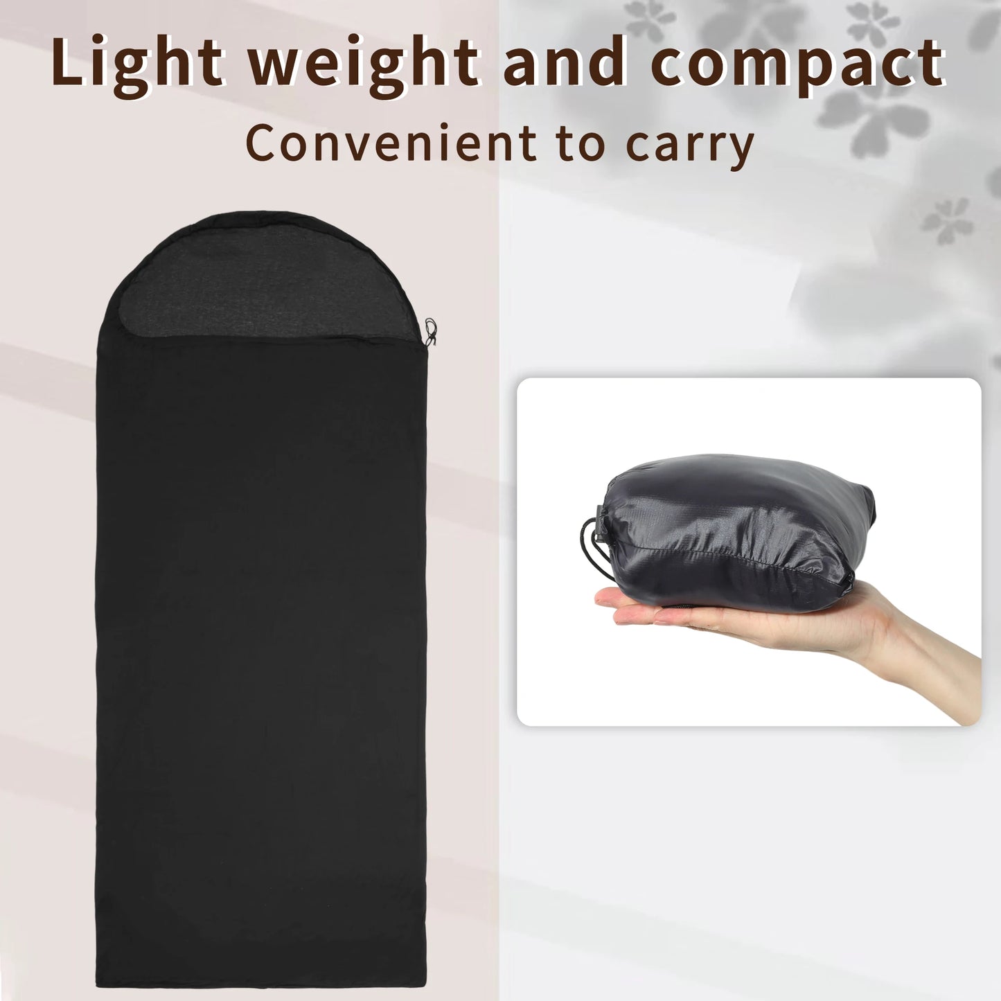 X Autohaux Sleeping Bag Liner Single Sleeping Bag Camping Travel Sheet with Zipper for Camping Travel Hotels 230x90cm