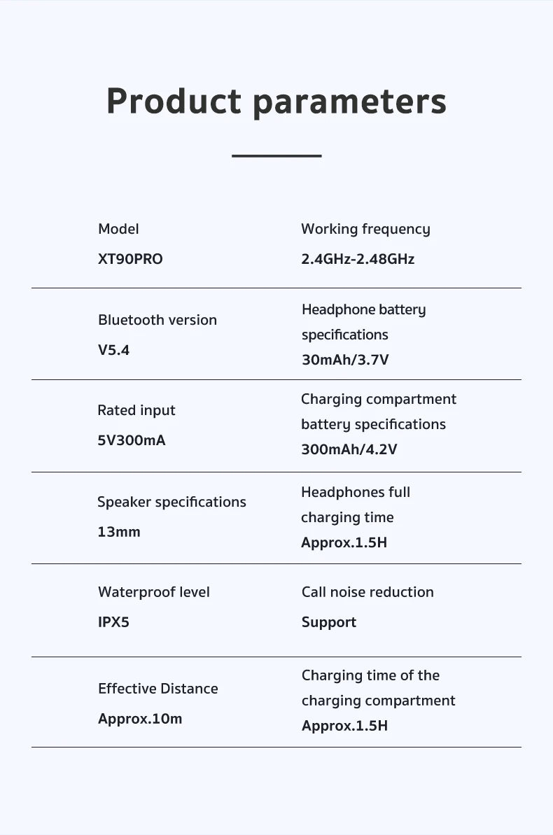 Erazer XT90 PRO Bluetooth 5.4 Earbuds Wireless Earphone Waterproof Headsets HIFI Sound Bass Quality With Mic Headphones