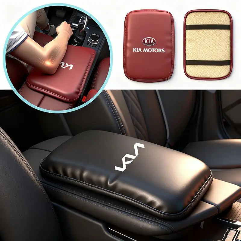 KIA Car Armrest Cover Cushion Armrest Box Protective Pad For KIA EV6 Stinger RIO Sorento Picanto Ceed Borrego Syros K4 K5 K8 K9