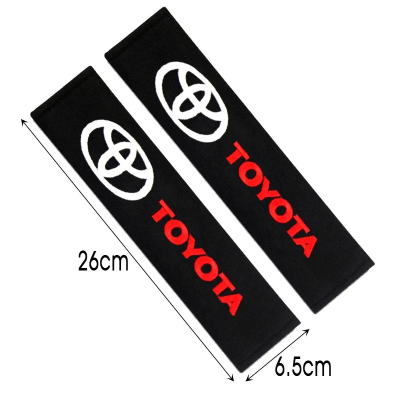 2pcs Car Seat Belt Cotton Safety Belt Shoulder Cover Breathable Protection for Toyota Corolla Camry Rav4 Yaris Hilux Prius Auris