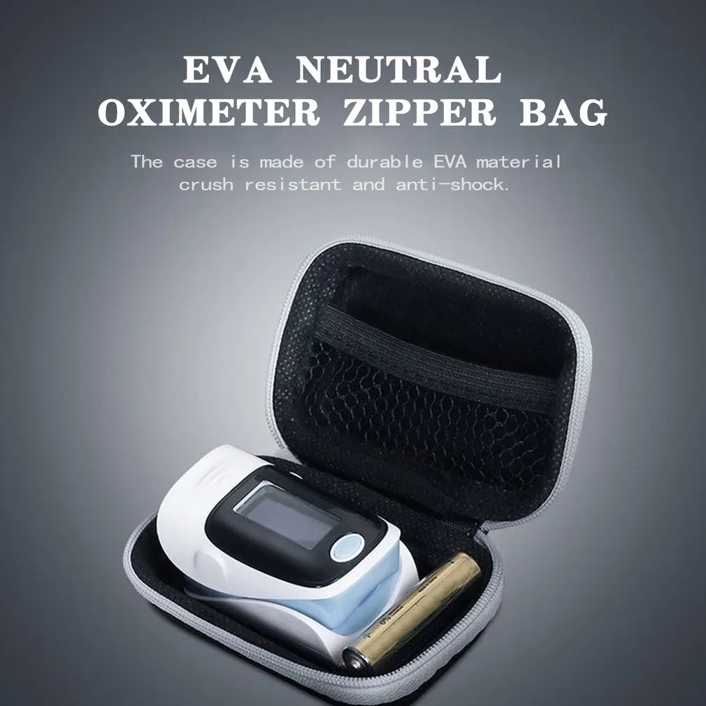 EVA Neutral Finger Oximeter Zipper Bag Storage Bag Pulse Oximeter Storage Box Oximeter Cover Kit Protection Bag Pill Box Case