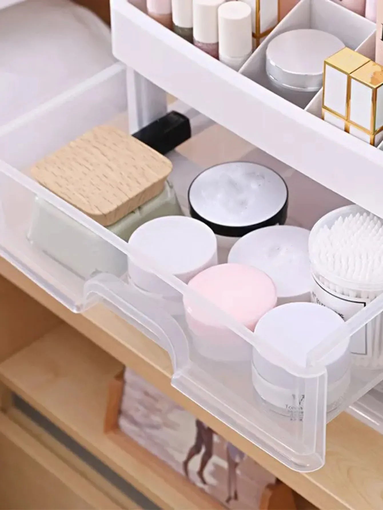 Makeup Storage Boxes Jewelry Containers Cosmetics Cases Brush Holder Organizers Drawers Plastic Large Capacity Storages Rack