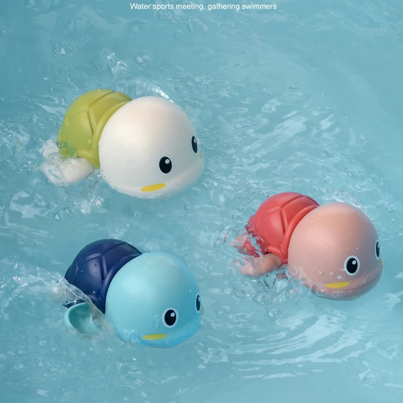 Cartoon Frog Bath Toy For Baby Swimming Pool Bathroom Beach Shower Game Duck Wind-up Clockwork Toy Summer Children Kid Water Toy