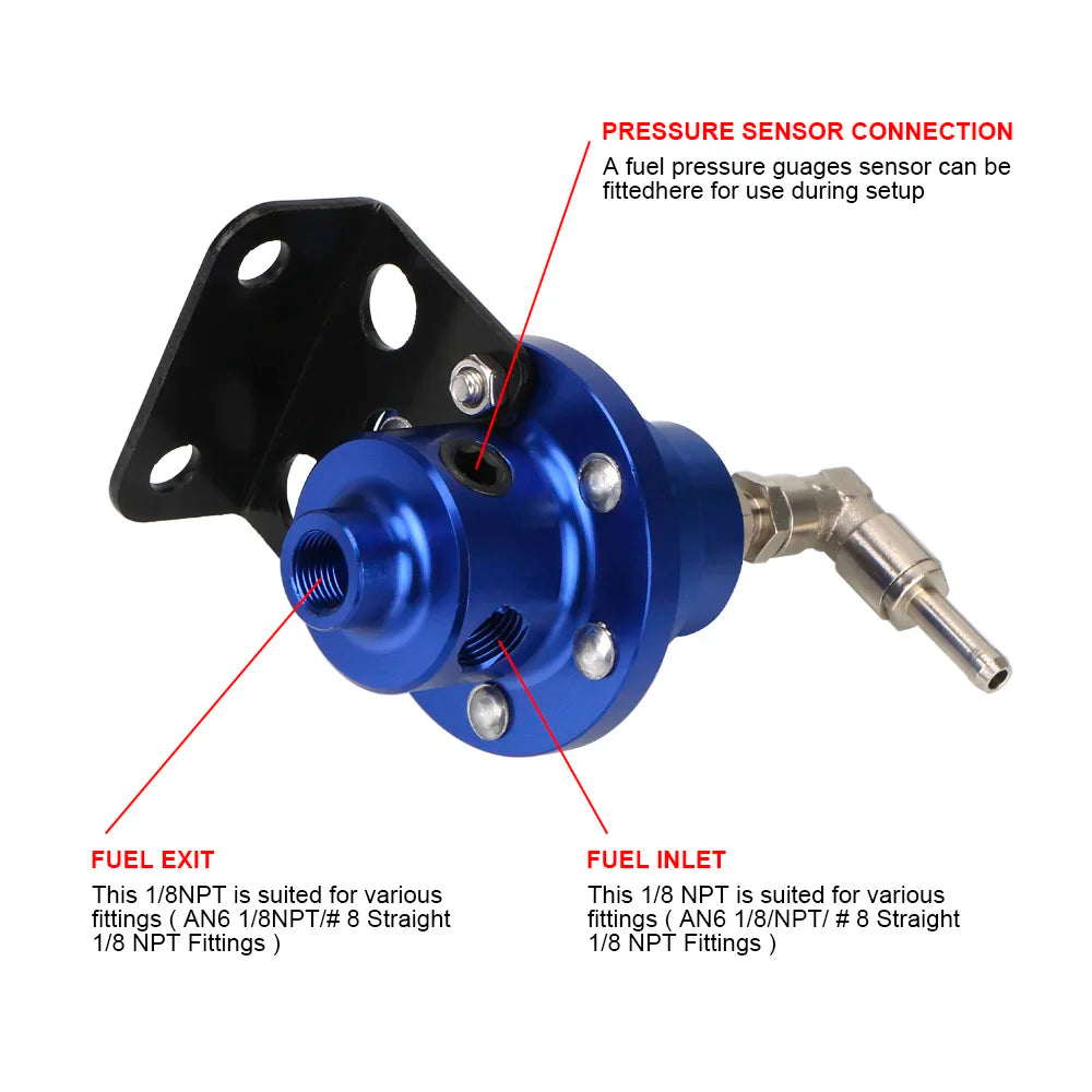 With Gauge Kit Universal Car Accessories Adjustable Fuel Pressure Regulator 7 Colors Vehicle Refitting fuel Supercharger