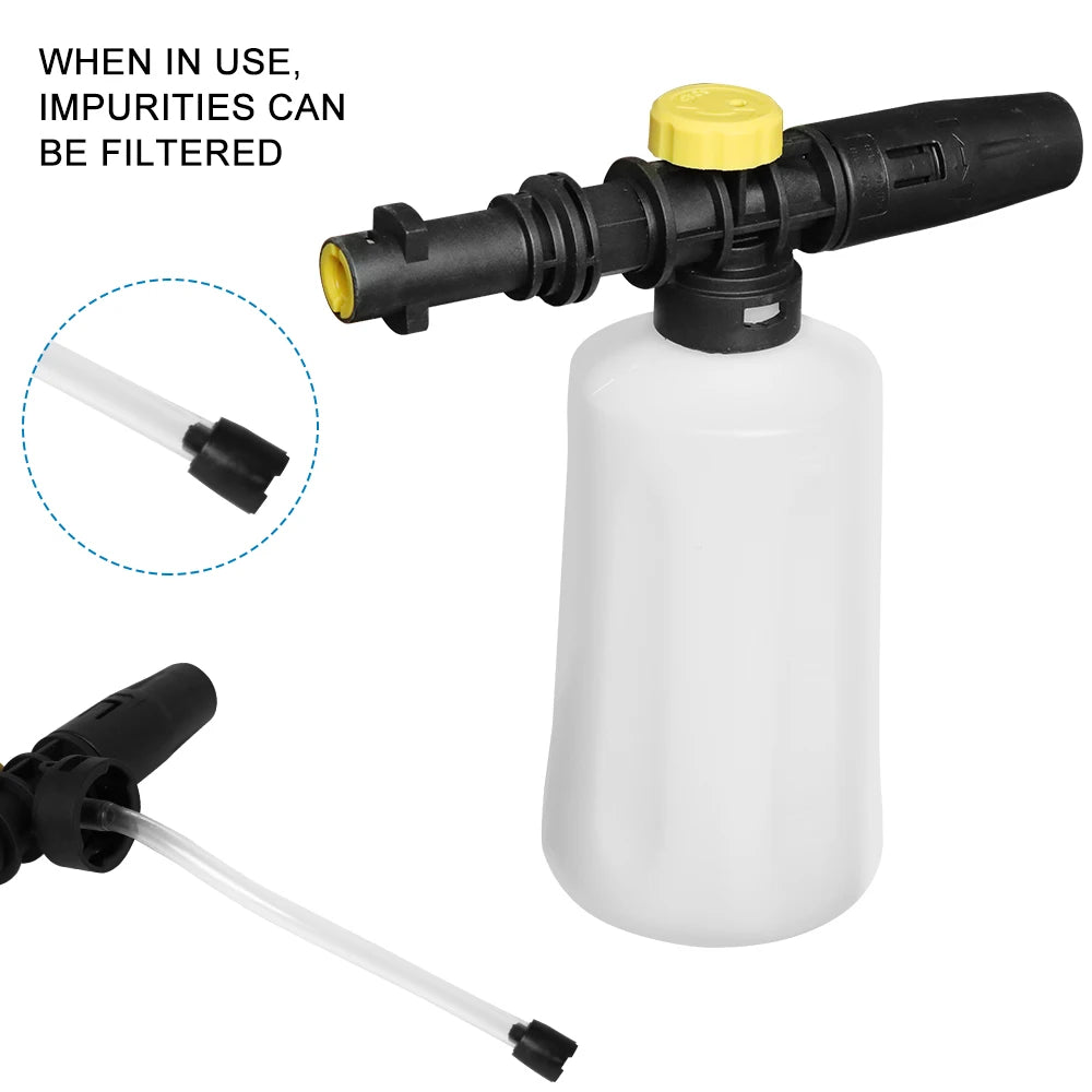 750ML Snow Foam Lance For Karcher K Series/ Lavor Car Pressure Washers Soap Foam Generator With Adjustable Sprayer Nozzle