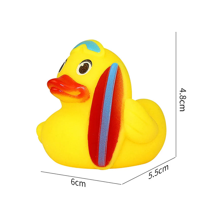 Creative Cute Sports Duck Toys Baby Bath Toys Rubber Ducks Summer Beach Pool Activity Floating Ducks Children Birthday Gifts