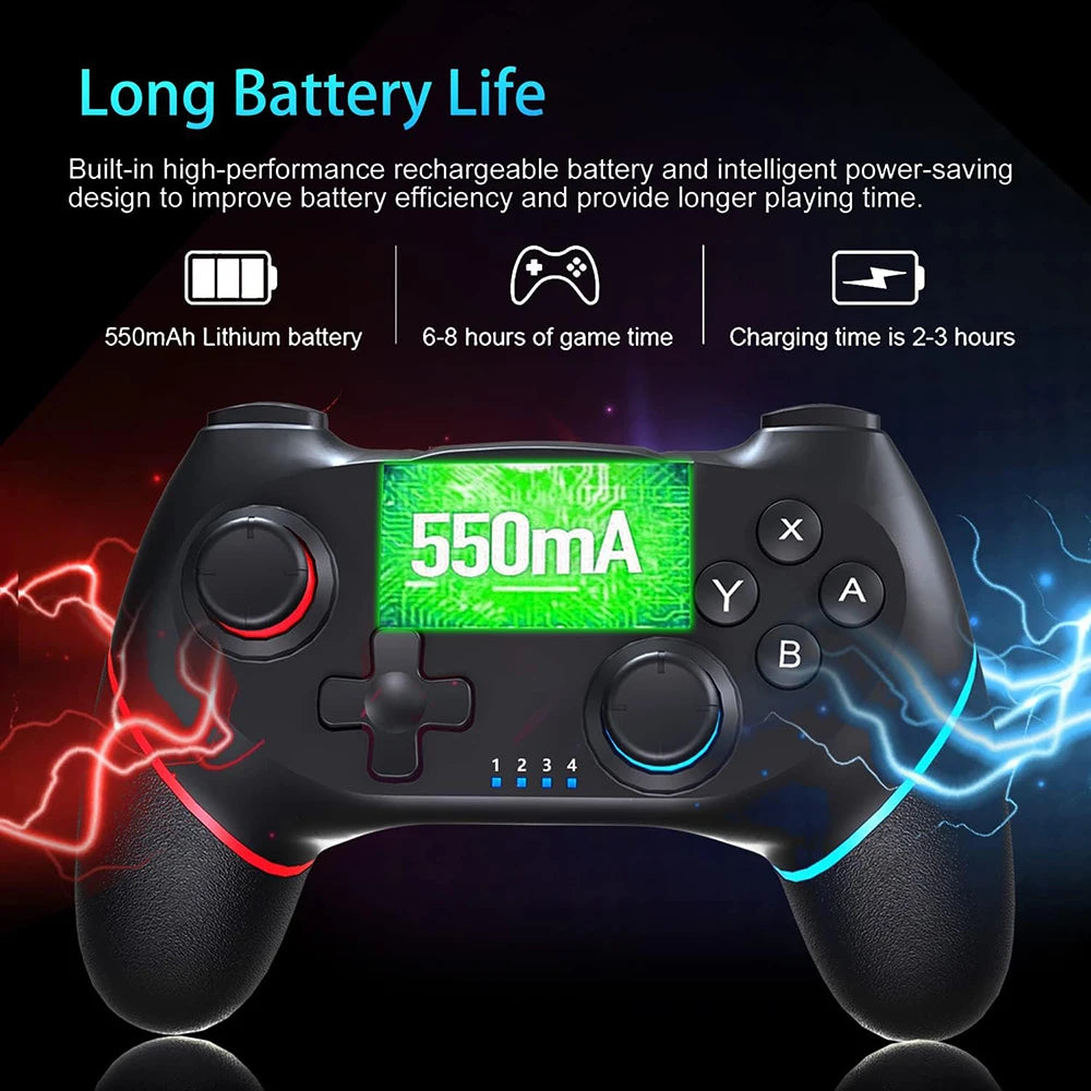 Bluetooth-Compatible Wireless Controller For Switch/NS Lite/NS Oled Console Gamepad Controle For Android PC Joystick with 6-Axis