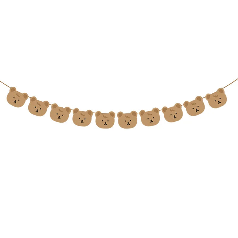 Coffee Brown Teddy Bear Balloon Number Heart Balloon set kid Birthday Party Decoration Baby Shower wedding Valentine's Day decor