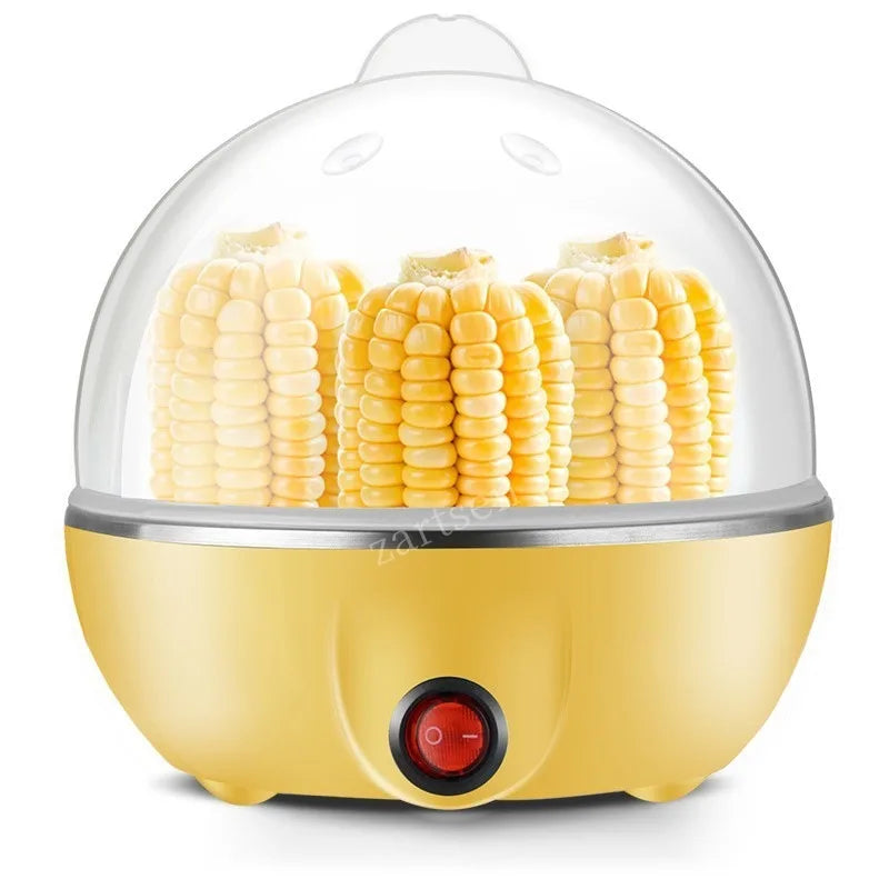 Electric Egg Boiler Double Layer Multifunctional Corn Egg Custard Automatic Mini Steamer 14 Eggs Breakfast Egg Cooker