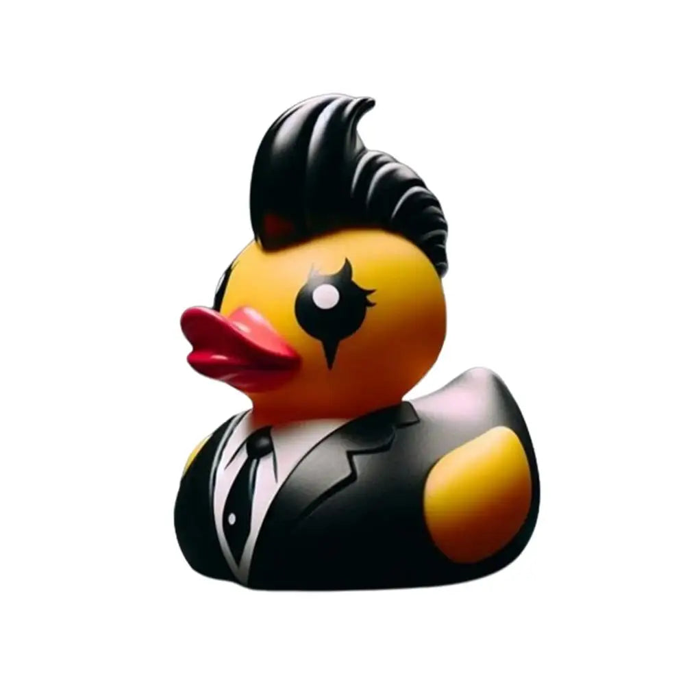 Punk Duck Figurines Punky Animal Desk Figurine Cool Cartoon Resin Duck Statue Decorative Horror Collectible For Desktop