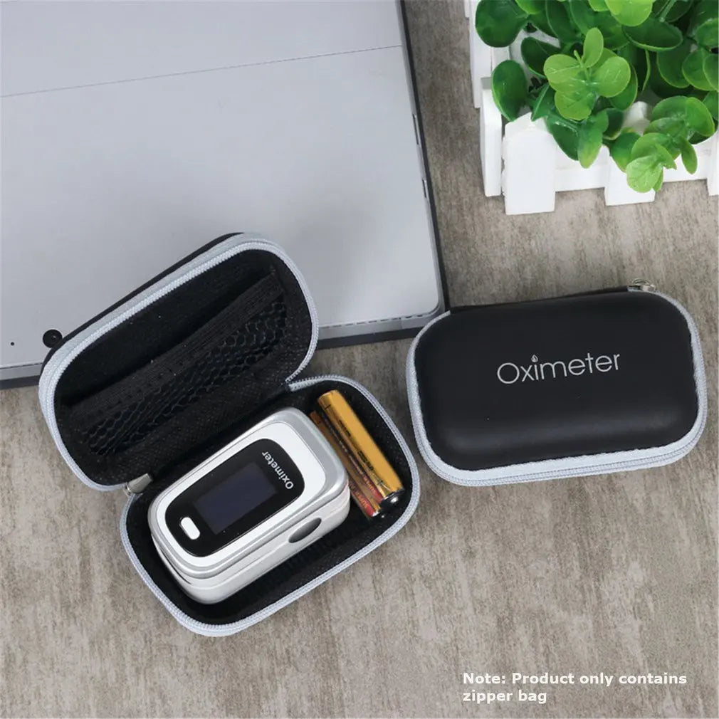 EVA Neutral Finger Oximeter Zipper Bag Storage Bag Pulse Oximeter Storage Box Oximeter Cover Kit Protection Bag Pill Box Case