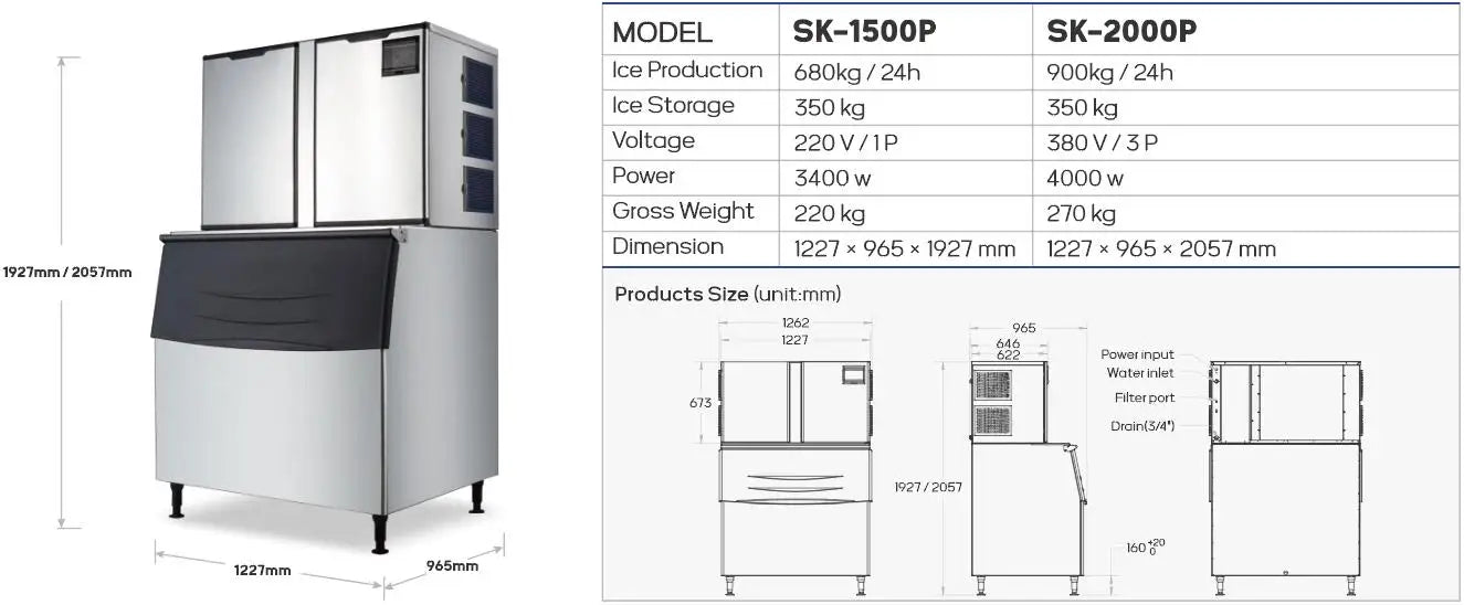 Customized Maquina Para Hacer Hielo Automatic Commercia Desktop Ice Maker Machine Ice Dispenser With Big Bin