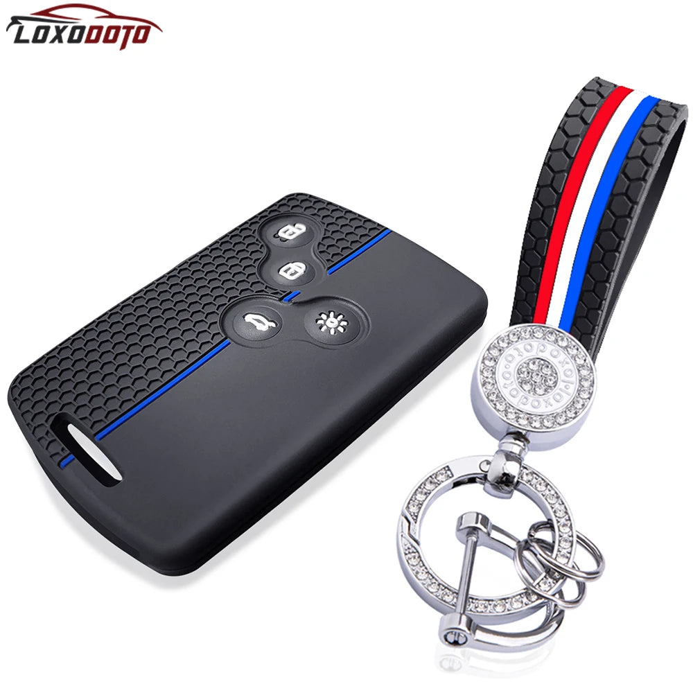 Siliconekey Case Card Cover Holder For Renault Megane 3 2 4 Kadjar Laguna 3 Koleos Clio 4 Captur Scenic 3 Stage Koleos Logan