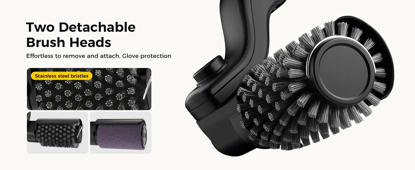 Electric Rotating BBQ Grill Brush Heavy Duty Grease Cleaner New Roller Brush Cleaning Barbecue Grid Brush Tool or Brush Head