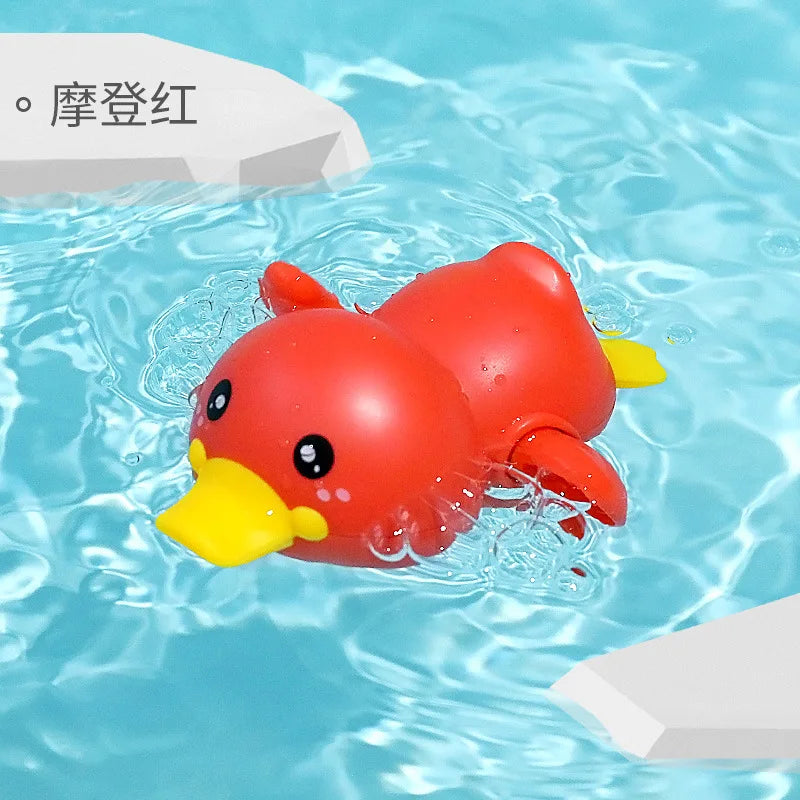 Cartoon Frog Bath Toy For Baby Swimming Pool Bathroom Beach Shower Game Duck Wind-up Clockwork Toy Summer Children Kid Water Toy