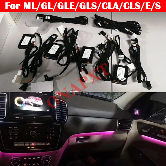 For Benz ML/GL/GLE/GLS/CLS/E/S W166 W292 X166 W218 W212 W221 LED BO Tweeter Ambient Light Upgrade Atmosphere Lamp Update Set