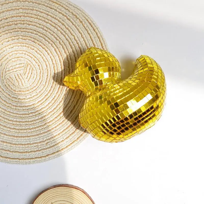 Home Decor Duck Figurines Animal Sculptures Statues Duck Statues Decor With Mirror Surface Unique Funny Desk Decor Table Decor