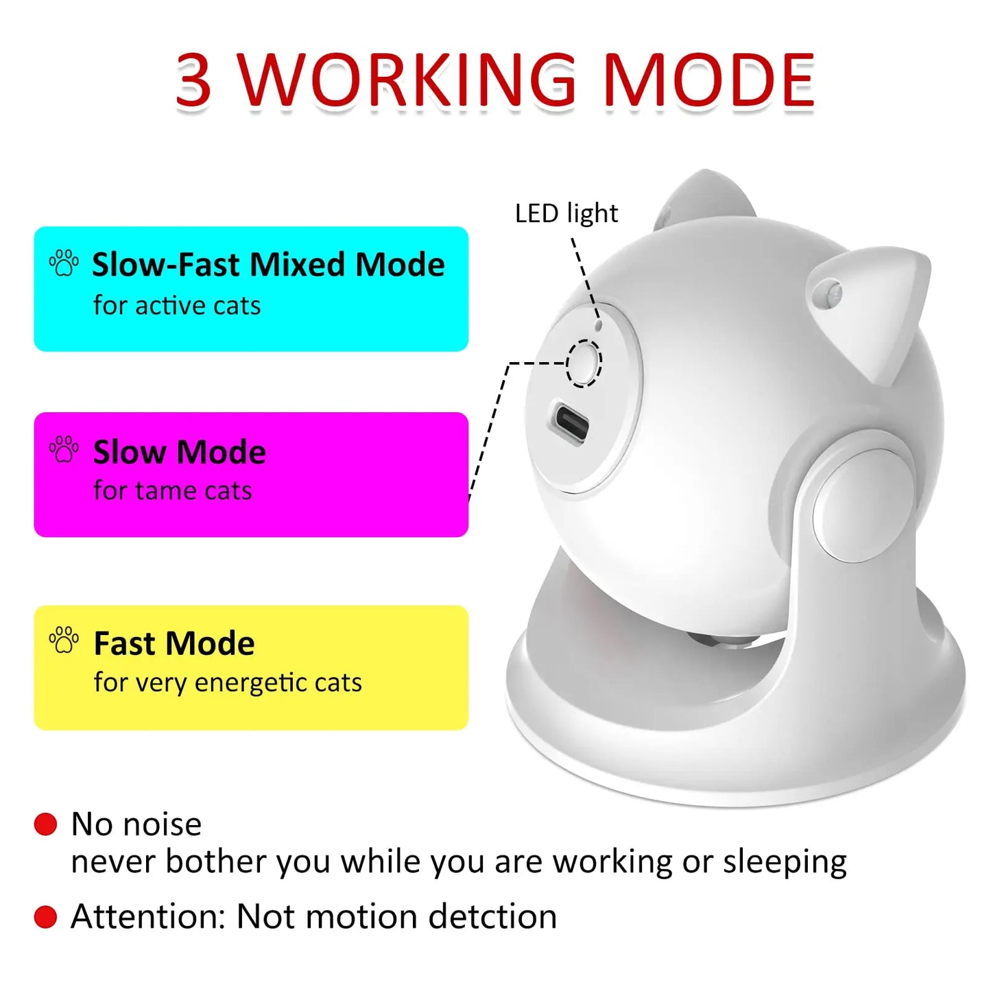 Automatic Laser Cat Toys Interactive Smart Robot Puppy Dog Kitten Electric Teaser Toy Rechargeable Cat Laser Toy Pet Supplies