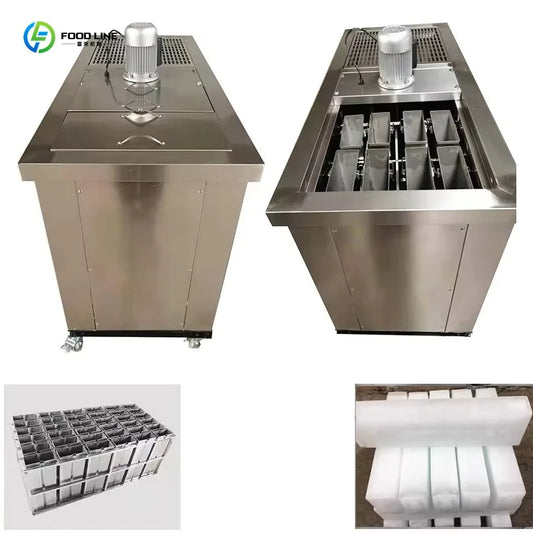 1 Ton Commercial Ice Cube Making Machine, Ice Machine for Cold Storage Building Cooling and Fresh Retention