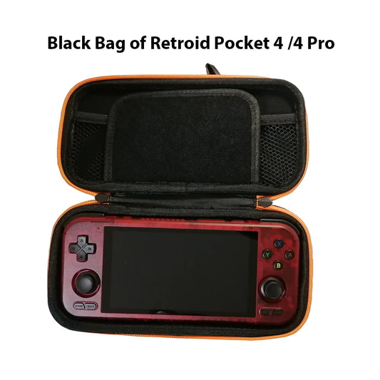 Black Bag of Retroid Pocket 4 Pro Handheld Game Console 4.7Inch Android Game Console Original Carry Bag for Retroid Pocket 4