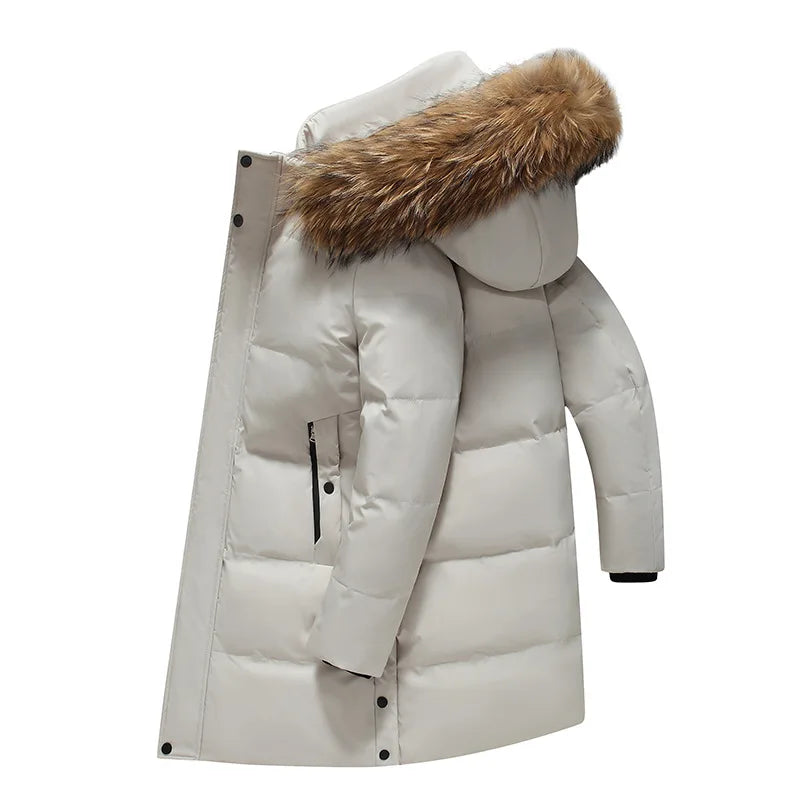 Down Jacket Man Long Men's Puffer Jacket Winter Coats For Men Duck Down Jacket Men Parkas Overcoat Padded Cold Clothes Feather