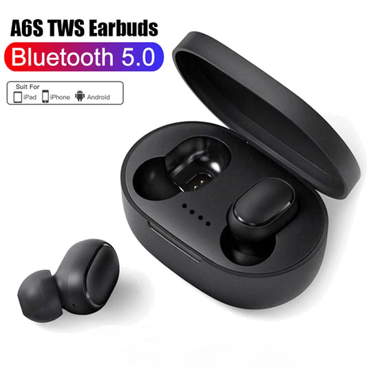 TWS A6S Fone Bluetooth Earphones Wireless Bluetooth Headset Gamer Noise Cancelling Earbuds with Mic Headphones for Xiaomi iPhone