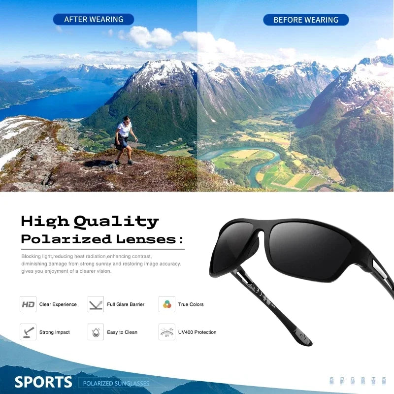 Fashion Men Sports Sunglasses Women Outdoor Driving Glasses Dustproof Riding Motorcycle Fishing Golf Glasses UV400