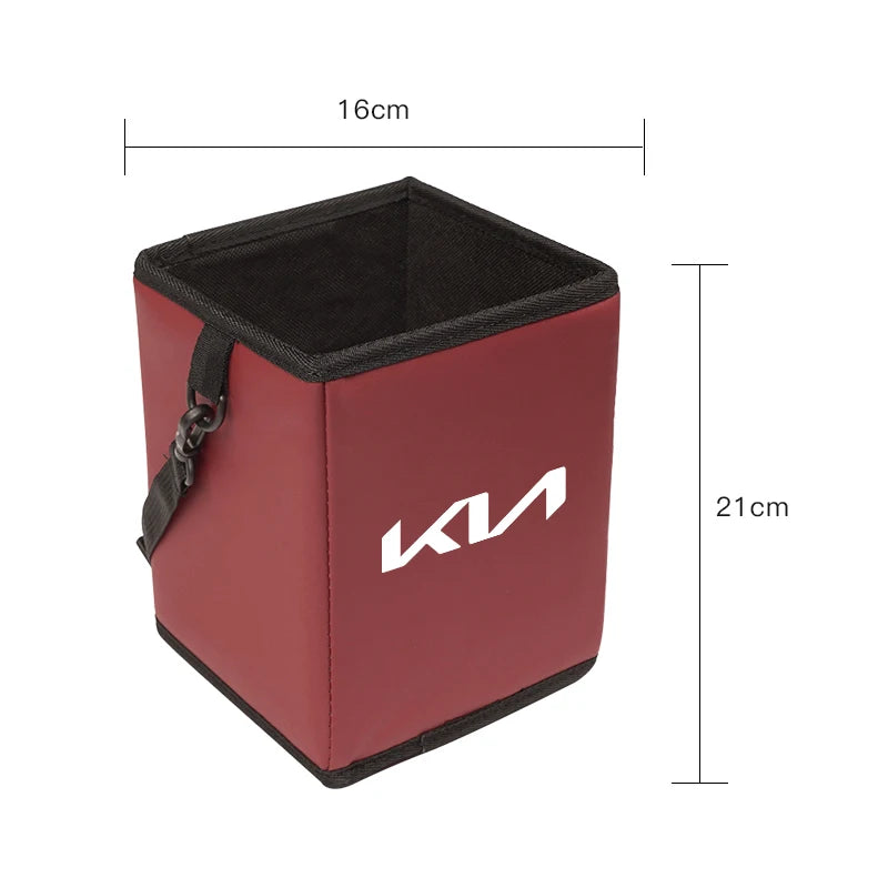 KIA Car Garbage Storage Box Multifunctional Organize Bag For KIA EV6 Stinger RIO Sorento Picanto Ceed Borrego Syros K4 K5 K8 K9