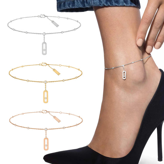 2024 release of new sterling silver s925MOVE UNO Charming Women Exquisite Personality Special Luxury Brand Surprise Feet Chain