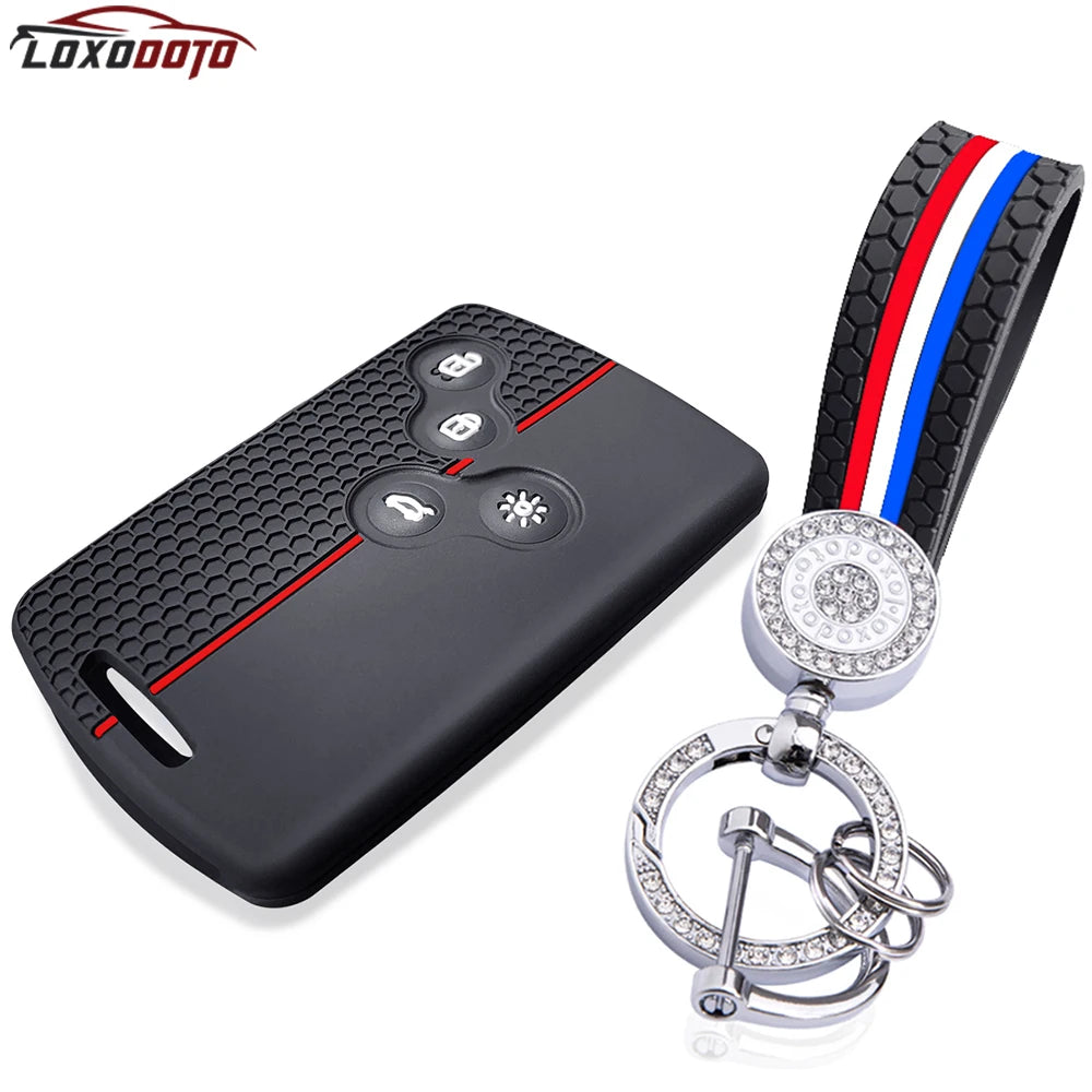 Siliconekey Case Card Cover Holder For Renault Megane 3 2 4 Kadjar Laguna 3 Koleos Clio 4 Captur Scenic 3 Stage Koleos Logan