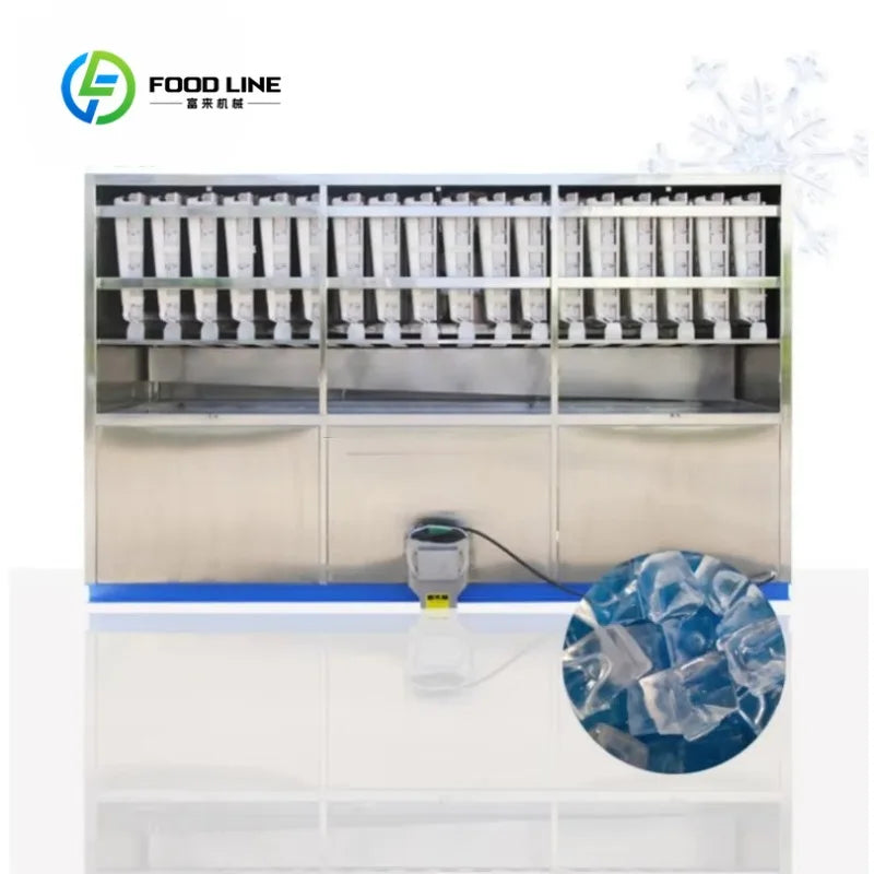 Customized Automatic PLC Controlled Ice Cube Machine 5 Ton/Day Industrial Ice Making Machine for Ice Factory & Beverage Industry