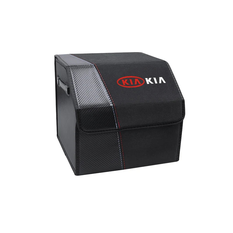 KIA Folding Car Trunk Organizer Box Storage Bag Tools Tidying For KIA EV6 Stinger RIO Sorento Picanto Ceed Borrego Syros K4 K5